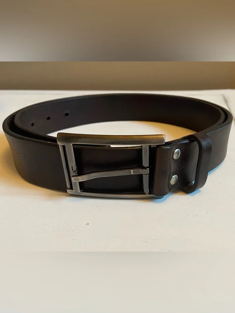 Johnston & Murphy Dark Brown Leather Belt Size 40